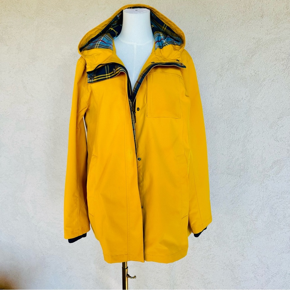 Pendleton Hooded Rain Jacket GoldenRod  Yellow w Plaid